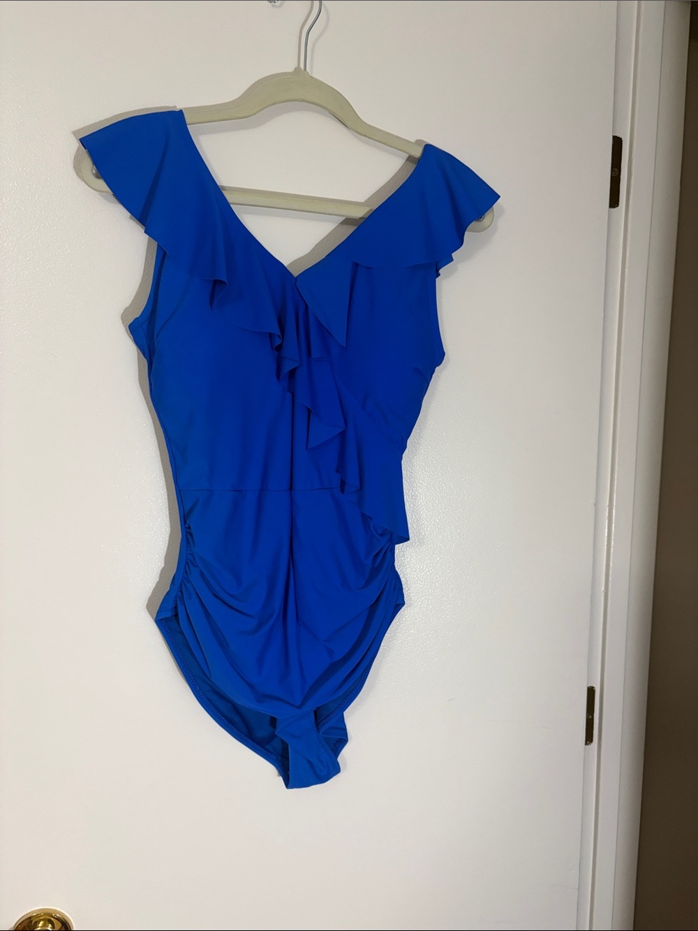 VENUS Royal Blue Ruffle One-Piece Swimsuit